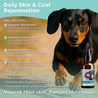 Show full view: PawTides Pampered Pet Skin & Coat Supplement Spray for Dogs & Cats, 2-fl oz bottle slide 3 of 4