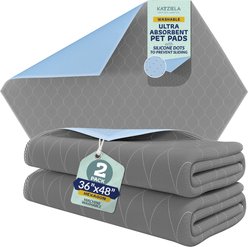 Katziela Washable Hexagon Dog Pee Pads, 36 x 48-in, 2 count
