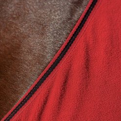 Equinavia Norse Fleece Horse Cooler, Equestrian Red/Black, 72-in slide 2 of 4
