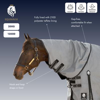 Show full view: Equinavia Arktis 200g Horse Turnout Neck Cover, Deep Green, Medium slide 3 of 5