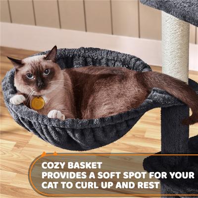 Show full view: Yaheetech 69-in Multi-Level Cat Tree, Black slide 6 of 8