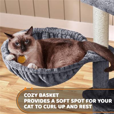 Show full view: Yaheetech 69-in Multi-Level Cat Tree, Dark Gray slide 5 of 9