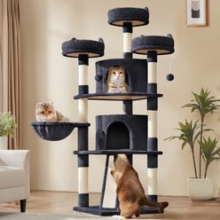 Yaheetech 69-in Multi-Level Cat Tree, Black