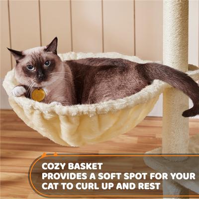 Show full view: Yaheetech 69-in Multi-Level Cat Tree, Beige slide 6 of 9