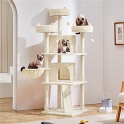 Yaheetech 69-in Multi-Level Cat Tree, Beige slide 2 of 7