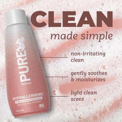 Show full view: TropiClean PURE Crisp & Clean Fresh Hypoallergenic Dog Shampoo, 22-fl oz bottle slide 5 of 9