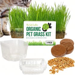 The Cat Ladies Organic Pet Grass Growing Kit with Containers, 3 count slide 1 of 8