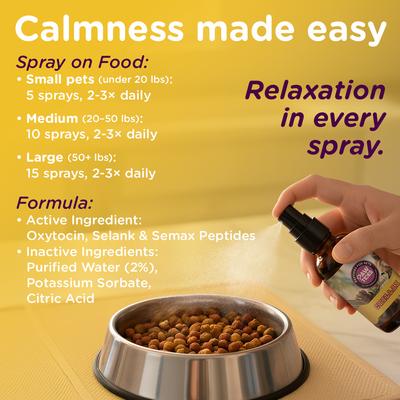 Show full view: PawTides Chillax Calming Supplement Spray for Dogs & Cats, 2-fl oz bottle slide 3 of 4