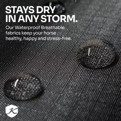 Kensington Protective Products Signature Light Weight Horse Turnout Blanket, 72-in, Black slide 2 of 9