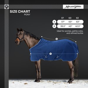 Kensington Protective Products Signature Medium Weight Horse Turnout Blanket, 60-in, Navy