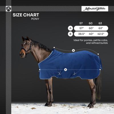 Show full view: Kensington Protective Products Signature Medium Weight Horse Turnout Blanket, 60-in, Deluxe Black slide 3 of 10