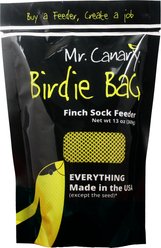 Mr. Canary Co. Birdie Bag Finch Sock Feeder, Yellow, 13-oz