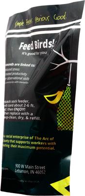 Show full view: Mr. Canary Co. Birdie Bag Finch Sock Feeder, Green, 13-oz slide 6 of 8