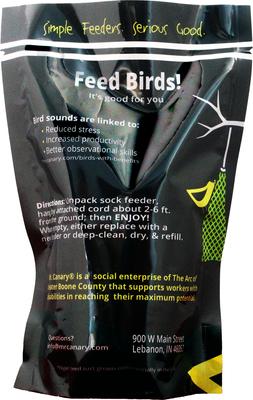 Show full view: Mr. Canary Co. Birdie Bag Finch Sock Feeder, Green, 13-oz slide 5 of 8