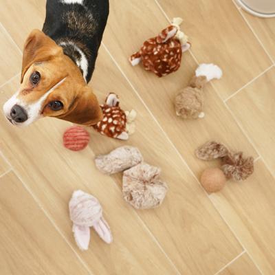 Show full view: Lambwolf Bunny Pop Dog Ball Toy, Pink, 4-in slide 3 of 4