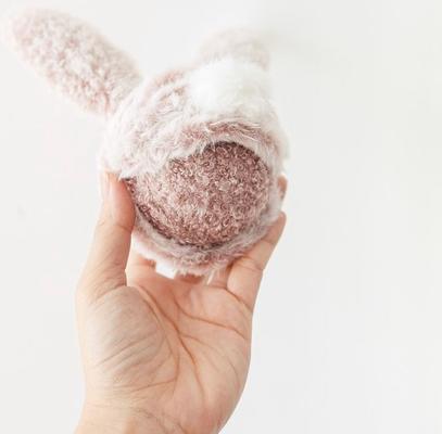 Show full view: Lambwolf Bunny Pop Dog Ball Toy, Pink, 4-in slide 2 of 4