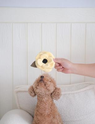 Show full view: Lambwolf Poppy Dog Ball Toy, Yellow slide 4 of 4