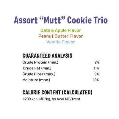 Show full view: Three Dog Bakery Soft Baked AssortMutt Trio, Oat, PB, & Vanilla Dog Treats, 3-lb bag slide 8 of 10