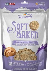 Triumph Soft Baked with Peabut Butter Natural Biscuits Dog Treats, 8-oz bag