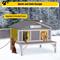 Show in main carousel: Aivituvin-AIR92-M-IN-HP Wooden Outdoor Heated Cat House with Insulation & Heating Pad, Medium, Gray slide 8 of 9