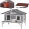 Show in main carousel: Aivituvin-AIR92-M-IN-HP Wooden Outdoor Heated Cat House with Insulation & Heating Pad, Medium, Gray slide 1 of 9