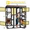 Show in main carousel: Aivituvin-AIR37-M -B Walk-in Wood Outdoor Cat Enclosure with Roof Tarp, Brown, Medium: 62.6-in slide 5 of 5