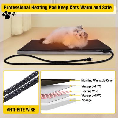 Show full view: Aivituvin-AIR92-M-IN-HP Wooden Outdoor Heated Cat House with Insulation & Heating Pad, Medium, Gray slide 3 of 9