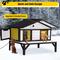 Show in main carousel: Aivituvin-AIR92-M-IN-HP Wooden Outdoor Heated Cat House with Insulation & Heating Pad, Medium, Black & White slide 7 of 8