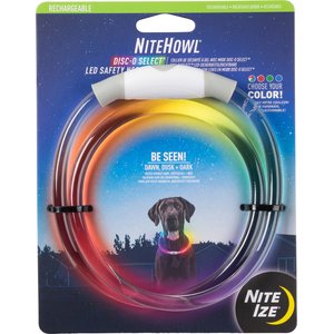 Nite Ize NiteHowl LED Rechargeable Safety Necklace Dog Collar, 12 to 27-in neck, 3/10-in wide