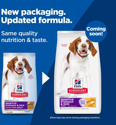 Show full view: Hill's Science Diet Adult Sensitive Stomach & Sensitive Skin Grain-Free Chicken & Potato Recipe Dry Dog Food, 24-lb bag slide 3 of 13
