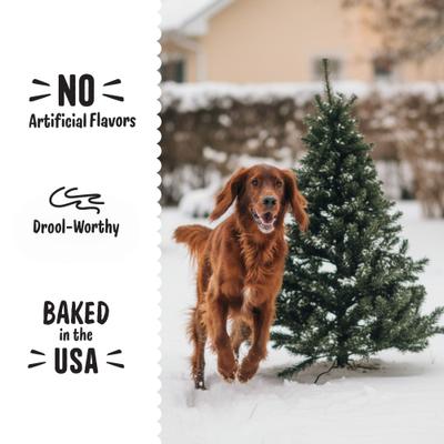 Show full view: Three Dog Bakery Ho Ho Ho Hot Chowcolate Carob & Marshmallow Wafer Dog Treat, 5-oz bag slide 6 of 10