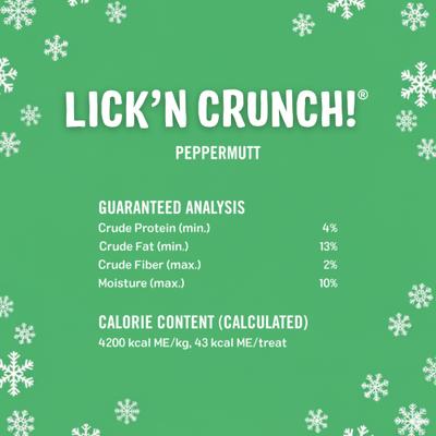 Show full view: Three Dog Bakery Peppermutt Lick'n Crunch Minty Green Crème Cookies Dog Treat, 13-oz bag slide 8 of 10