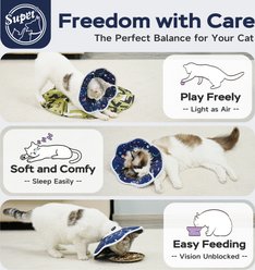 Supet Adjustable Soft Cone Recovery Collar for Cats, Small slide 2 of 7