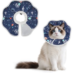 Supet Adjustable Soft Cone Recovery Collar for Cats, Medium