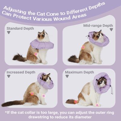 Show full view: Supet Adjustable Soft Cone Recovery Collar for Cats, Medium slide 6 of 8