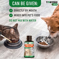 TOBYDIC Oral Flea & Tick Prevention Support Multivitamin Liquid Supplement for Dogs & Cats, 60-ml bottle slide 2 of 7