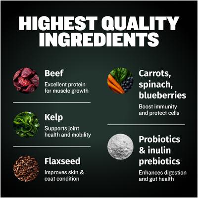 Show full view: Bully Max 30/20 High Protein & Fat Beef Flavored Dry Dog Food, 15-lb bag slide 8 of 10