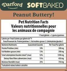 Darford Peanut Buttery! Adult Soft Baked Dog Treats, 10-oz bag slide 2 of 5