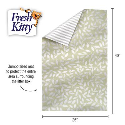 Show full view: Fresh Kitty Jumbo Foam Non-Skid Foliage Cat Litter Mat slide 3 of 4
