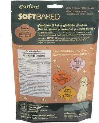 Show full view: Darford Peanut Buttery! Adult Soft Baked Dog Treats, 10-oz bag slide 3 of 6
