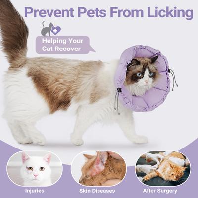 Show full view: Supet Adjustable Soft Cone Recovery Collar for Cats, Medium slide 8 of 8