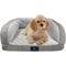 Show in main carousel: Serta Quilted Orthopedic Bolster Couch Dog & Cat Bed with Removable Cover, Gray, Medium slide 5 of 7