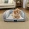 Show in main carousel: Serta Quilted Orthopedic Bolster Couch Dog & Cat Bed with Removable Cover, Gray, Medium slide 4 of 7