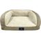 Show in main carousel: Serta Quilted Orthopedic Bolster Couch Dog & Cat Bed with Removable Cover, Tan, Medium slide 1 of 7