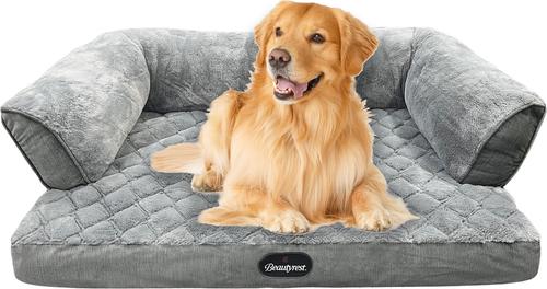 Show full view: Beautyrest Super Lux Sofa Extended Sleep Surface Orthopedic Bolster Dog & Cat Bed, X-Large, Gray slide 5 of 6