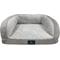 Show in main carousel: Serta Quilted Orthopedic Bolster Couch Dog & Cat Bed with Removable Cover, Gray, Medium slide 1 of 7