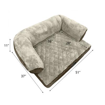 Show full view: Beautyrest Super Lux Sofa Extended Sleep Surface Orthopedic Bolster Dog & Cat Bed, X-Large, Brown slide 6 of 6