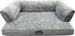Beautyrest Super Lux Sofa Extended Sleep Surface Orthopedic Bolster Dog & Cat Bed, X-Large, Gray