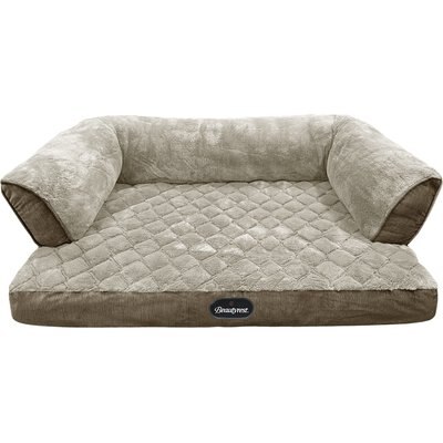 Beautyrest Beautyrest Super Lux Sofa Extended Sleep Surface Orthopedic Bolster Dog & Cat Bed, X-Large, Brown