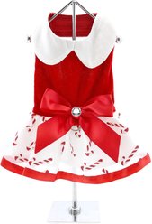 Doggie Design Holiday Candy Canes Dog Harness Dress, Red & White, Medium slide 1 of 5